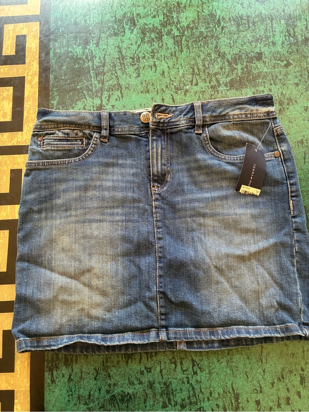 Tommy Hilfiger Blue Denim Mini Skirt